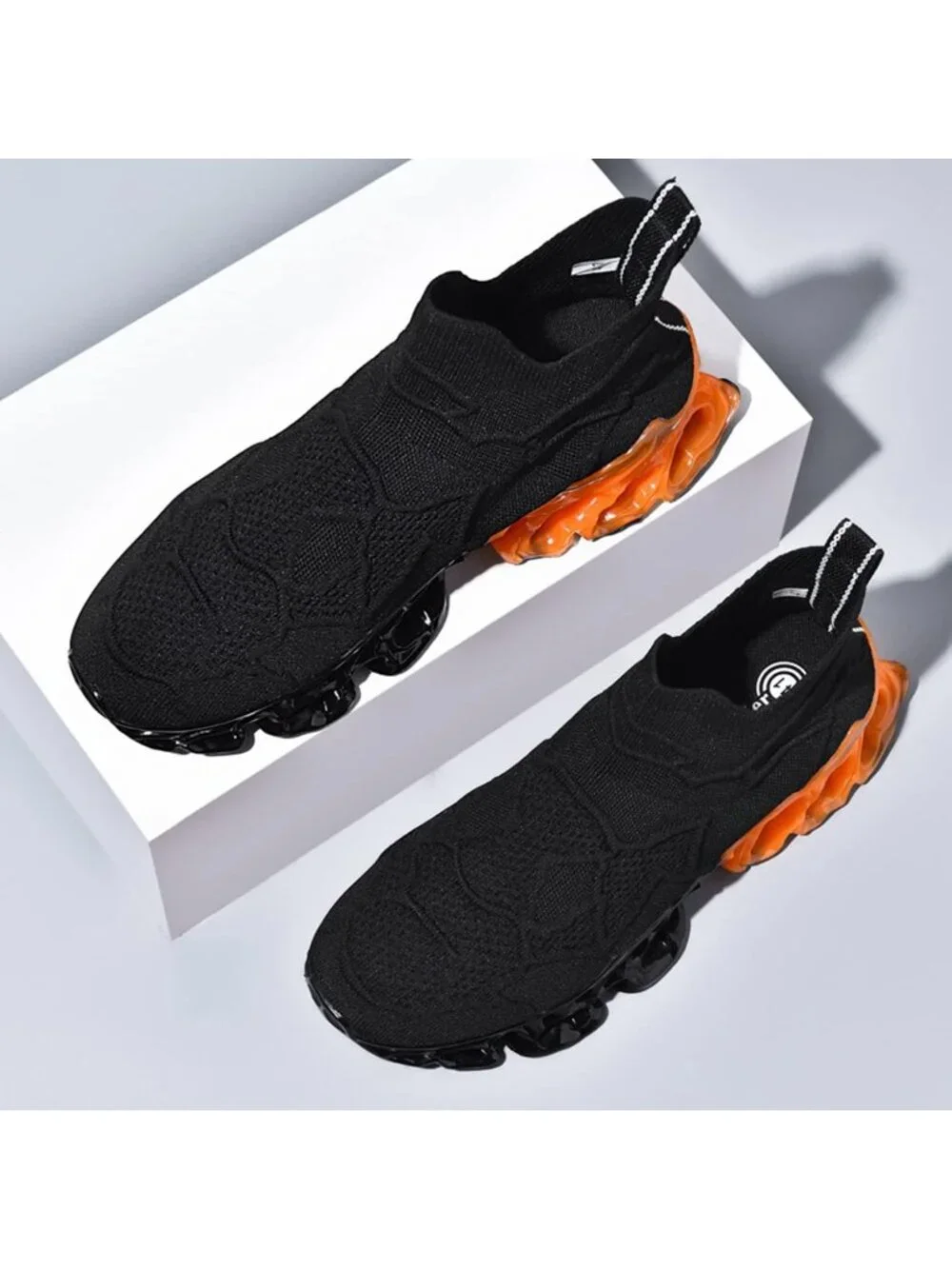🆕Men's Black Slip on Loafers Walking Tennis Shoes Running Blade Sneakers
